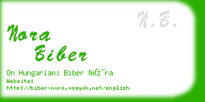 nora biber business card